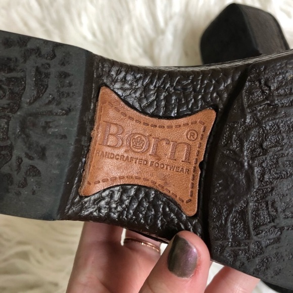 Born Tweed and Leather Clog Mules - Picture 7 of 9